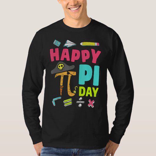 Happy Pi Day Pirate Math Teacher Kid Boy Girl Funn T-Shirt (Vorderseite)