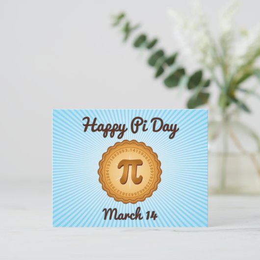 Happy Pi Day Postcard Postkarte (Stehend Vorderseite)