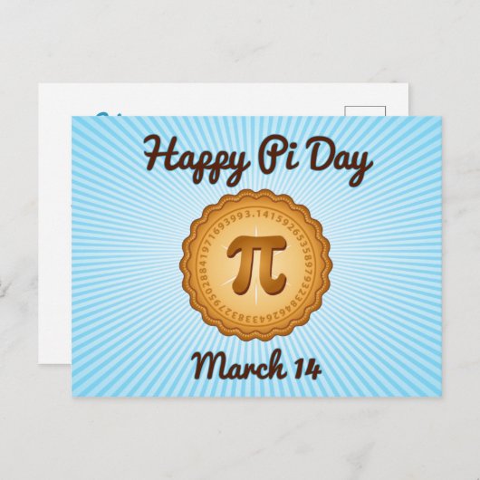 Happy Pi Day Postcard Postkarte (Vorne/Hinten)