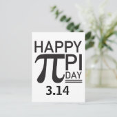 Happy Pi Day Postkarte (Stehend Vorderseite)