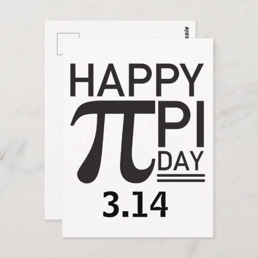 Happy Pi Day Postkarte (Vorne/Hinten)