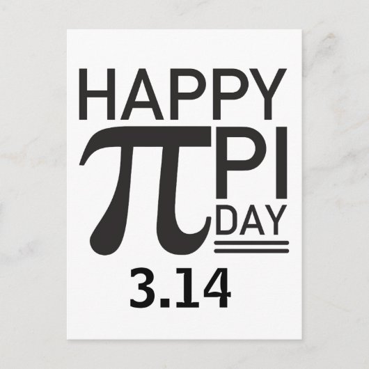 Happy Pi Day Postkarte (Vorderseite)