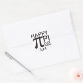 Happy Pi Day Quadratischer Aufkleber (Umschlag)
