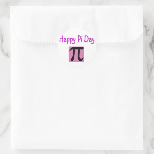Happy Pi Day Runder Aufkleber (Tasche)