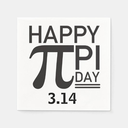 Happy Pi Day Serviette (Vorderseite)