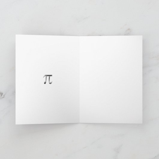 Happy Pi Day - Shiny Silver Pi Symbol Karte (Innenseite)