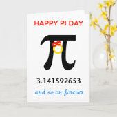 Happy Pi Day, So On und Forever Karte (Gelbe Blume)