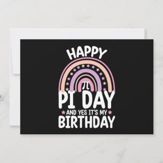 Happy Pi Day und ja, es ist mein Geburtstag Mathe Einladung