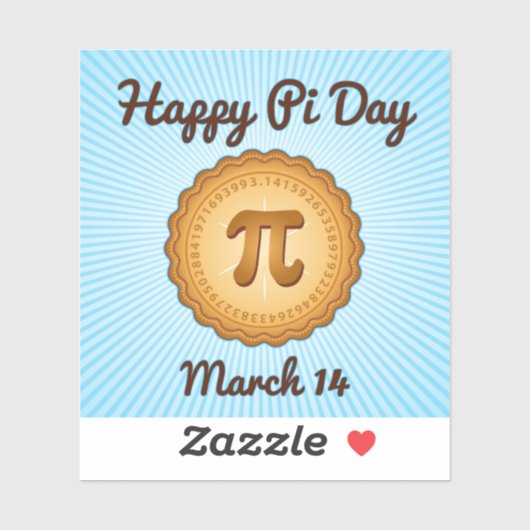 Happy Pi Day Vinyl Aufkleber (Blatt)
