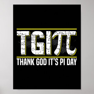 Happy Pi Tag 3.14 Pi Tag Feier Gott sei Dank Poster