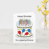 Happy Pickleball Birthday Karte (Gelbe Blume)