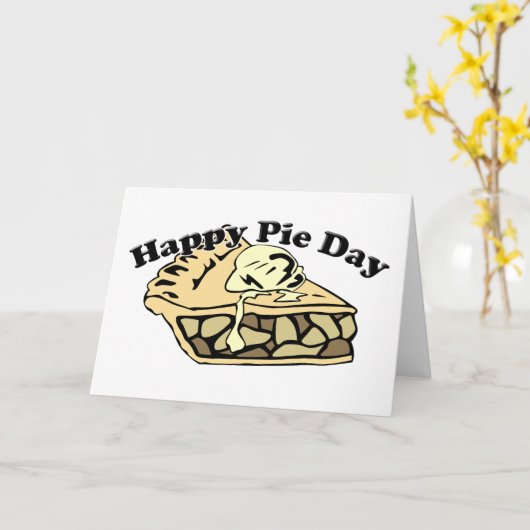 Happy Pie Day - Apple Pie Karte (Gelbe Blume)
