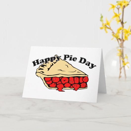 Happy Pie Day - Cherry Pie Karte (Gelbe Blume)