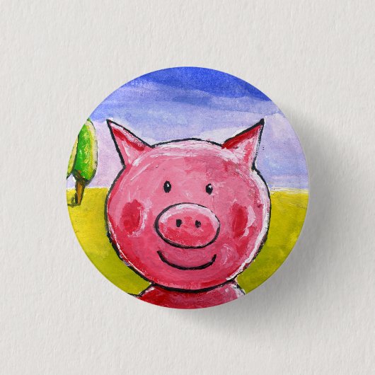 Happy Pig Button (Vorderseite)
