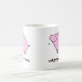 Happy Pig Classic White Tasse (Mittel)