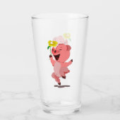 Happy Pig Funny Glass Glas (Rückseite)