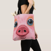 Happy Pig Funny Tote Bag Tasche (Von Nahem)