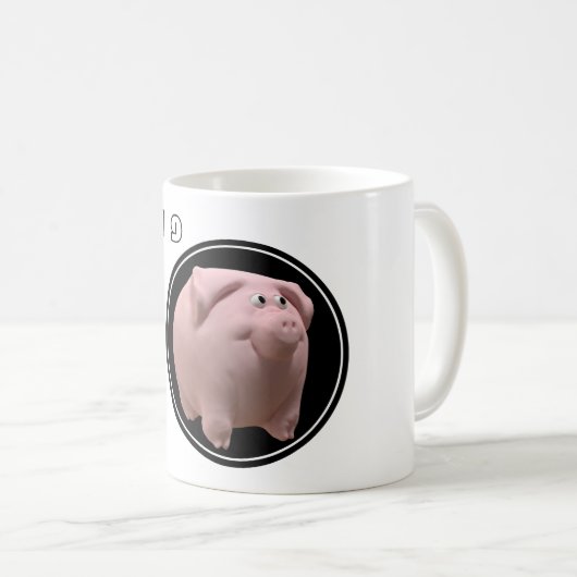 Happy PIg Jahr 2019 3D Weiße Tasse 2 (VorderseiteRechts)