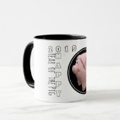 Happy PIg Jahr 2019 3D Zweifarbige Tasse 1 (Vorderseite Links)