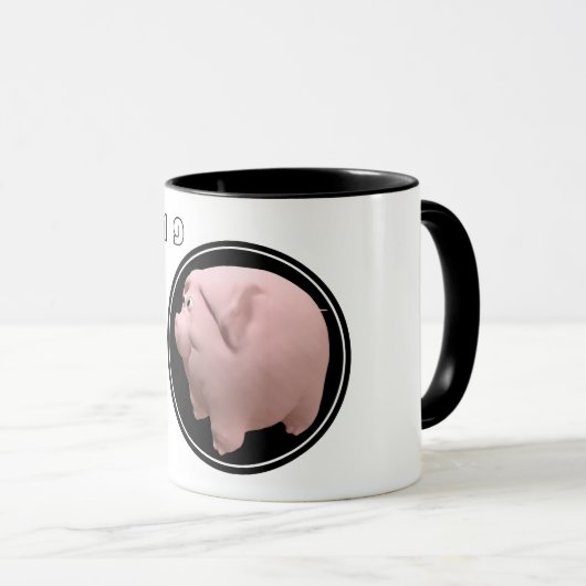 Happy PIg Jahr 2019 3D Zweifarbige Tasse 1 (VorderseiteRechts)