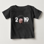Happy PIg Jahr 2019 Original 3D Baby T-Shirt (Vorderseite)