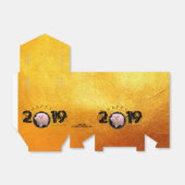 Happy PIg Jahr 2019 Original 3D Gold Gefälligkeit  Geschenkschachtel (Ungefaltet)