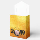 Happy PIg Jahr 2019 Original 3D Gold Gefälligkeit  Geschenkschachtel (Geöffnet)