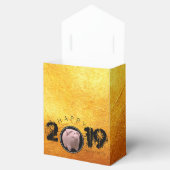 Happy PIg Jahr 2019 Original 3D Gold Gefälligkeit  Geschenkschachtel (Geöffnet)