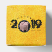 Happy PIg Jahr 2019 Original 3D Gold Gefälligkeit  Geschenkschachtel (Oben)