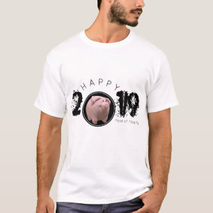 Happy PIg Jahr 2019 Original 3D Man T-Shirt