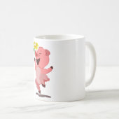 Happy Pig mit Blume - Ihre Farben / Text Kaffeetasse (VorderseiteRechts)