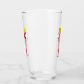 Happy Pig mit Daisy Blume Funny Glass Glas (Links)