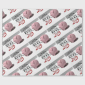 Happy PIg Neues Jahr 2019 - Umschlagpapier Geschenkpapier (Flach)