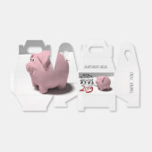 Happy PIg Neujahr 2019 - personalisierter Gefallen Geschenkschachtel (Ungefaltet)