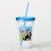 Happy Pig Painting Acryltrinkbecher (Rückseite)