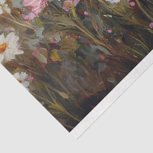 Happy Pig Pink Wildblumen Decoupage Seidenpapier (Ausschnitt)