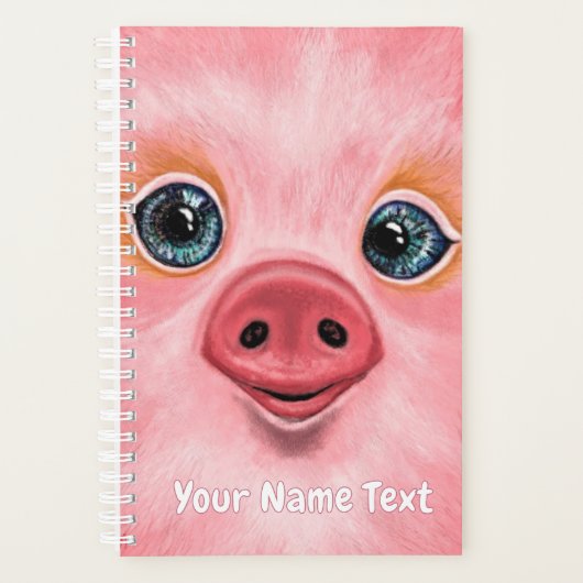 Happy Pig Planner mit Individuelle Name Text Planer (Vorderseite)