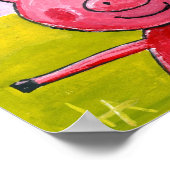 Happy Pig Poster (Ecke)