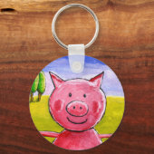 Happy Pig Schlüsselanhänger (Vorderseite)