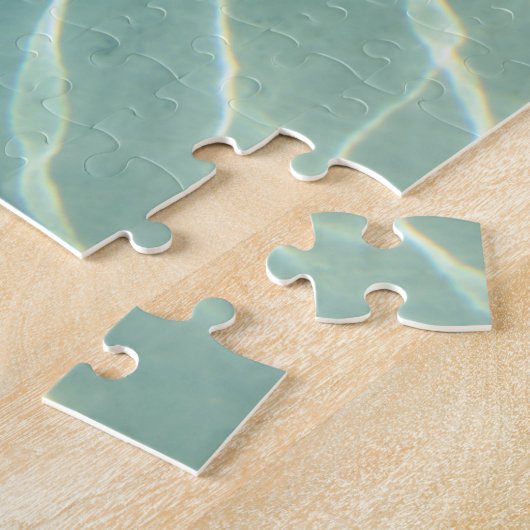 Happy Pig Schwimmen mit dem Fish Jigsaw Puzzle (Seite)