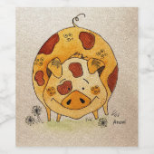 Happy pig weinetikett (Einzelnes Label)