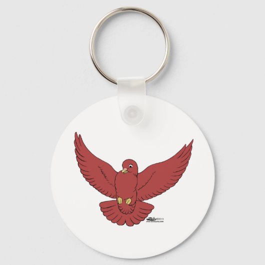 Happy Pigeon Schlüsselanhänger (Vorderseite)