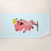 Happy Piggy mit Daysy Beach Handtuch - Ihre Farben (Vorderseite)