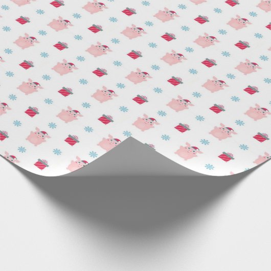 Happy Piggy Wrapping Paper Geschenkpapier (Ecke)