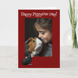 Happy Piggytin's Day Guinea Pig Valentin Feiertagskarte