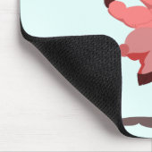 Happy Piglet mit Daisy Blume Mouse Pad Mousepad (Ecke)