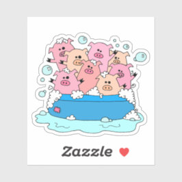 Happy Pigs Laptop Sticker