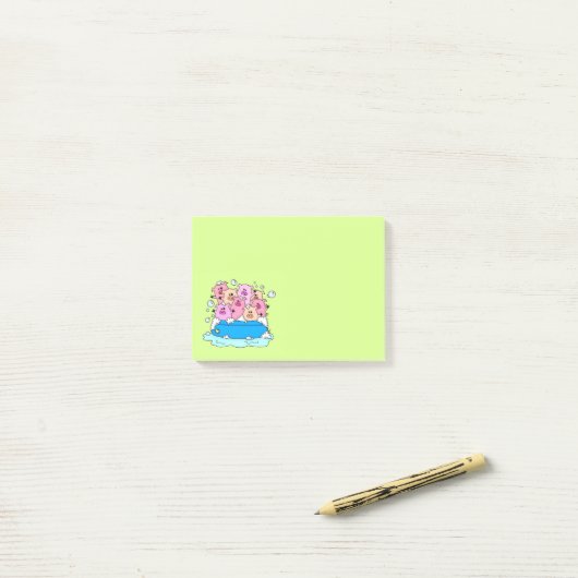 Happy Pigs Sticky Notes Post-it Klebezettel (Auf Schreibtisch)