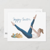 Happy Pilates Osterpost Postkarte (Vorne/Hinten)