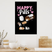 Happy Pill Guinea Pig Poster (Küche)